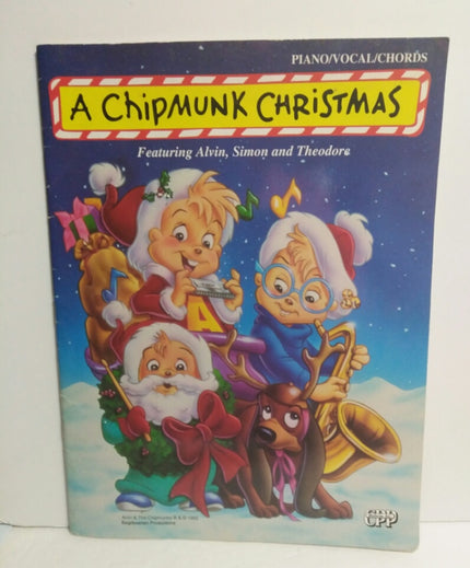 A Chipmunk Christmas Piano Vocal Chords Book - We Got Character Toys N More