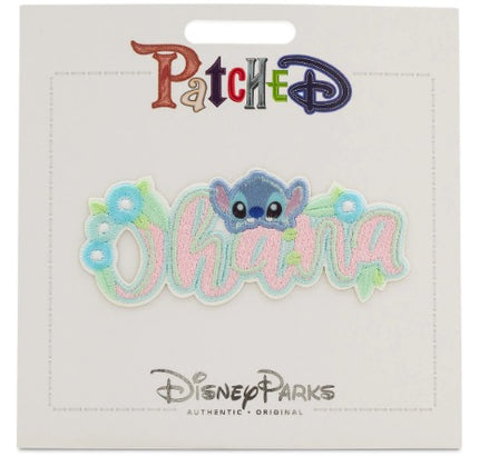 Disney Patched Stitch Ohana Flowers Embroidered Patch - We Got Character Toys N More