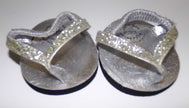 Build A Bear Gray Flip Flops Sandals Shoes - We Got Character Toys N More