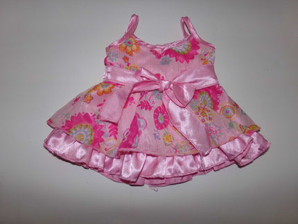 Build A Bear Pink Floral Dress - We Got Character Toys N More