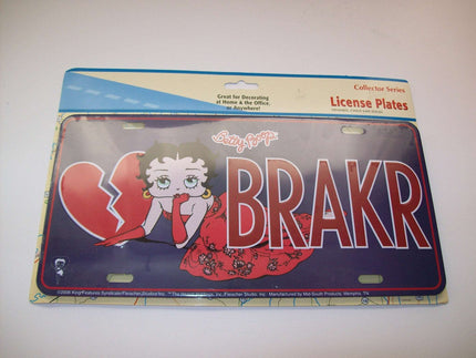 Betty Boop License Plate Heartbreaker Brakr - We Got Character Toys N More