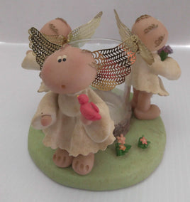 Angel Cheeks Berrie Triple Cheeks Angel Votive candle Holder - We Got Character Toys N More