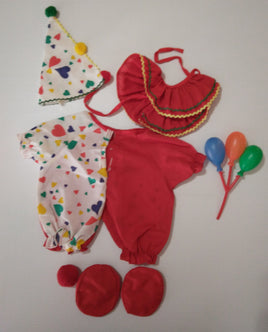 Clowning Around Costume For 12" Bear - We Got Character Toys N More