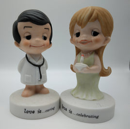 Love is Caring, Love is Celebrating Figurine By Kim Lot of 2 - We Got Character Toys N More