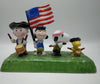 Flambro Snoopy Peanuts  Patriot Parade Porcelain Figure Scene - We Got Character Toys N More
