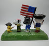 Flambro Snoopy Peanuts  Patriot Parade Porcelain Figure Scene - We Got Character Toys N More