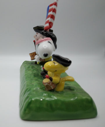 Flambro Snoopy Peanuts  Patriot Parade Porcelain Figure Scene - We Got Character Toys N More