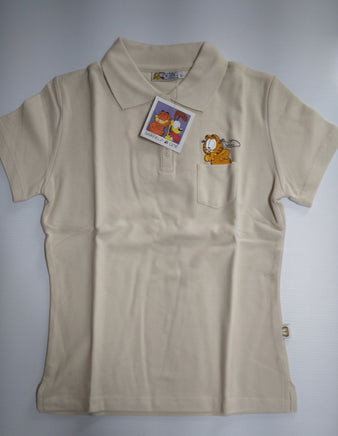 Garfield Beige Polo Shirt Size Large - We Got Character Toys N More