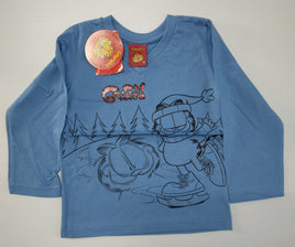 Garfield Blue Long Sleeve Shirt Ice Skating - We Got Character Toys N More