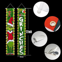 Grinch Christmas Lighted Hanging Porch Banner It's December - We Got Character Toys N More