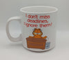Garfield Coffee Cup By Enesco I Don't Miss Deadlines