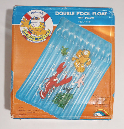 Garfield Double Pool Float with Pillow