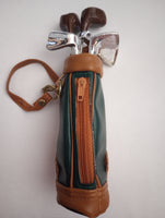Tender Heart Treasure Teddy Accessory Hunter Green Golf Bag w/ 6 Clubs 82082