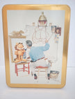 Garfield Visits Norman Rockwell Metal Box and Stationary Set
