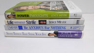 4 Joyce Meyer Books Power Thoughts, Be Anxious For Nothing, Life without Strife... - We Got Character Toys N More