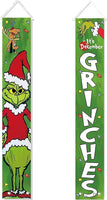 Grinch Christmas Lighted Hanging Porch Banner It's December - We Got Character Toys N More