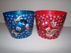 Lot of 2 M&M Popcorn Candy Bowls - We Got Character Toys N More