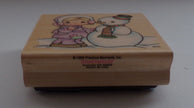 Precious Moments Wooden Rubber Stamp Katy's Snowman - We Got Character Toys N More