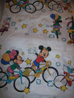 Mickey Mouse and Friends White Twin Sheet Bikes - We Got Character Toys N More