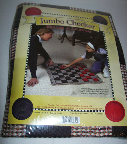 Jumbo Checkers Rug Game - We Got Character Toys N More