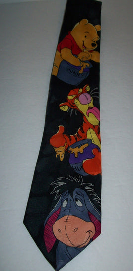 Disney Black Winnie The Pooh Men's Necktie - We Got Character Toys N More