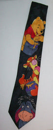 Disney Black Winnie The Pooh Men's Necktie - We Got Character Toys N More