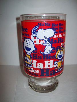 Large Snoopy Peanuts HA Ha Glass - We Got Character Toys N More