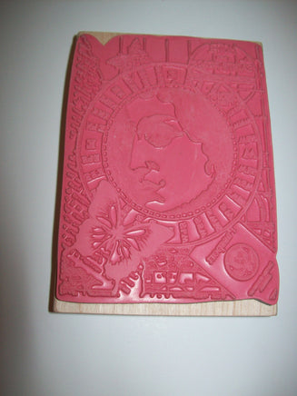 Hampton Art Stamps Jill Meyer Wooden Rubber Stamp Woman Collage - We Got Character Toys N More