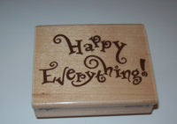 Rubber Stampede Happy Everything Wooden Rubber Stamp - We Got Character Toys N More