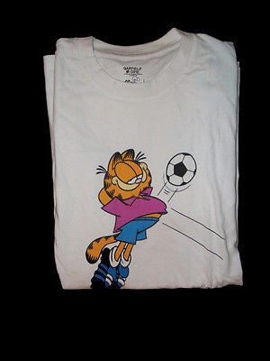 Garfield White Soccer T Shirt - We Got Character Toys N More
