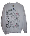 Adult M White Sweatshirt Featuring Garfield With Arlene - We Got Character Toys N More