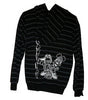 Garfield Black Multi Colored Striped Sweat Jacket - We Got Character Toys N More