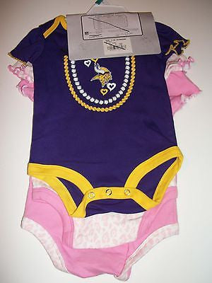 Three Piece Creeper Set Minnesota Vikings NFL - We Got Character Toys N More