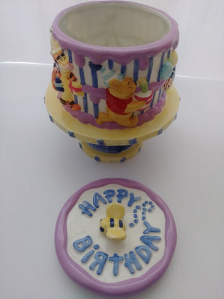 FTD Disney Winnie The Pooh Happy Birthday Cake Cookie Jar - We Got Character Toys N More