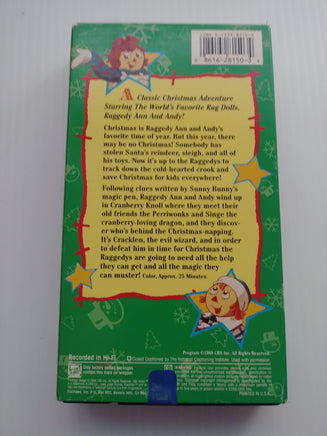 Raggedy Ann & Andy Christmas Adventure VHS Tape - We Got Character Toys N More