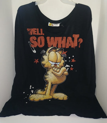 Garfield Black Long Sleeve So What Shirt - We Got Character Toys N More