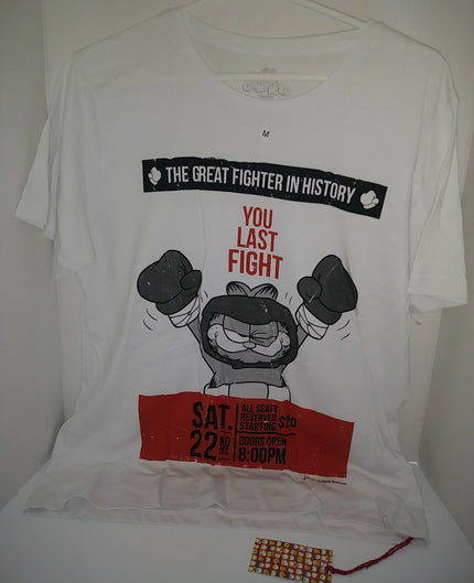 White Garfield The Greatest Fighter T-Shirt - We Got Character Toys N More