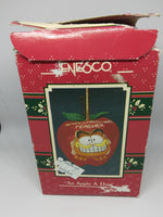 Vintage Enesco Garfield Ornament An Apple A Day - We Got Character Toys N More