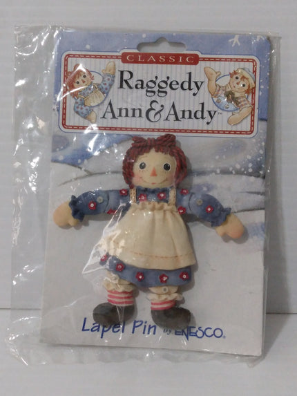 Enesco Classic Raggedy Ann & Andy Raggedy Ann Jointed Lapel Pin - We Got Character Toys N More