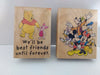 Lot of 2 Disney Wooden Rubber Stampers - We Got Character Toys N More