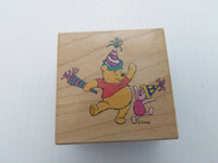 Pooh's Party Wooden Rubber Stamper - We Got Character Toys N More