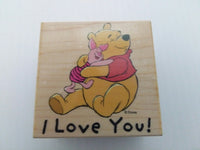 I Love You Pooh Wooden Rubber Stamper - We Got Character Toys N More