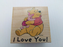 I Love You Pooh Wooden Rubber Stamper - We Got Character Toys N More