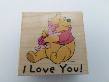 I Love You Pooh Wooden Rubber Stamper - We Got Character Toys N More