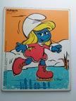Playskool 1982 Smurfette Smurf Skating 10 Piece Wood Puzzle - We Got Character Toys N More