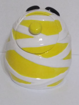 M&M's Yellow Mummy Ceramic Halloween Candy Cookie Jar - We Got Character Toys N More