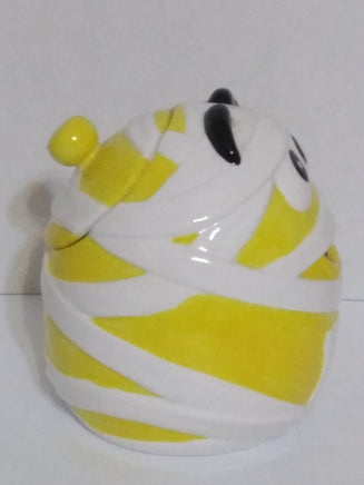 M&M's Yellow Mummy Ceramic Halloween Candy Cookie Jar - We Got Character Toys N More