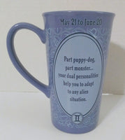 Lilo Stitch Gemini Astrology Zodiac 6" Disney Ceramic Blue Mug Cup - We Got Character Toys N More