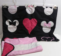 Lot of 2 Minnie Mouse Love Pillow Shams - We Got Character Toys N More