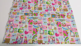 Shopkins Patch Party Cotton Fabric - We Got Character Toys N More